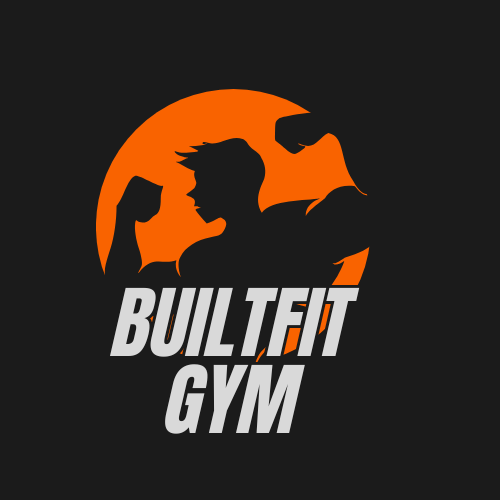 Black and Orange Modern Gym Logo